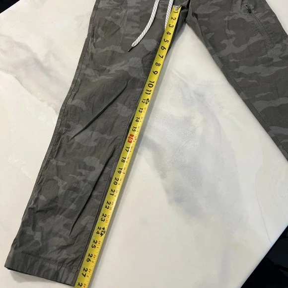 Vuori Ripstop Pants Womens X-Small Gray Green Camouflage Drawstring Hiking VW401 - Picture 8 of 8